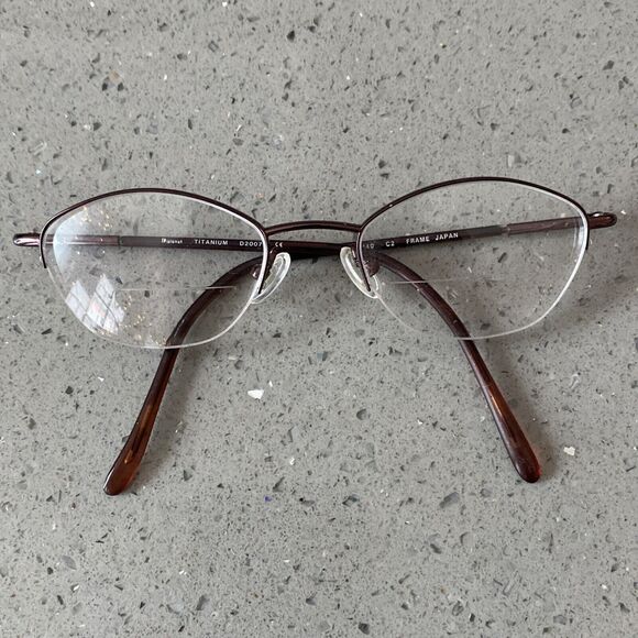 Diplomat Eyeglasses Frames ONLY D2007 Titanium Size 48 19 140 Made in Japan main image 4